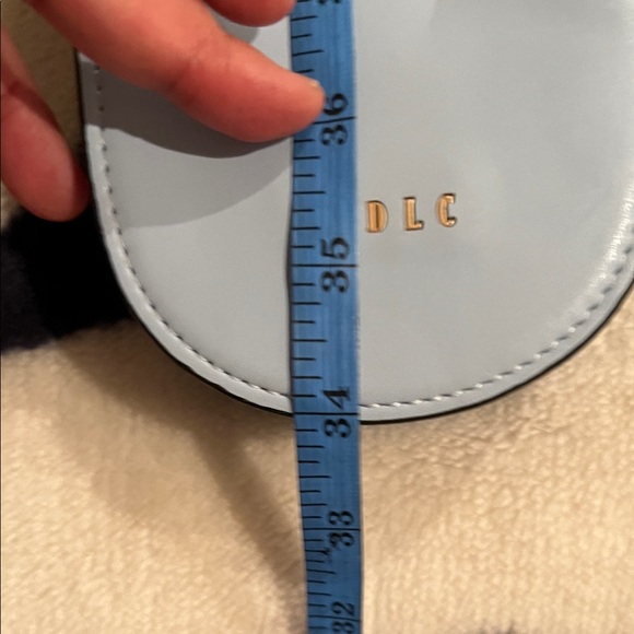 NWOT Light Blue Crossbody Bag with bag charm - Picture 7 of 11
